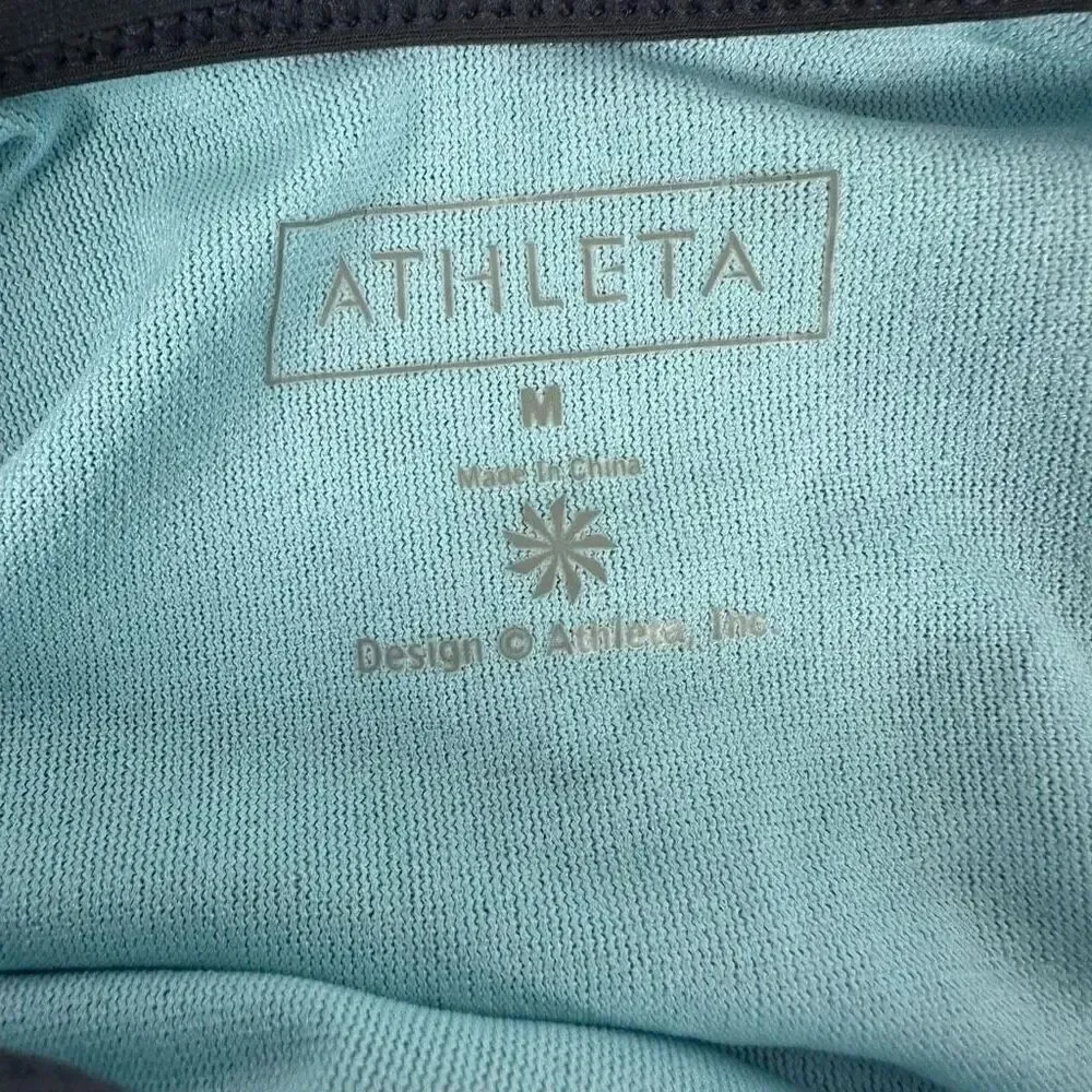 Athleta Ready to Run One Piece Swimsuit size Medium Gray